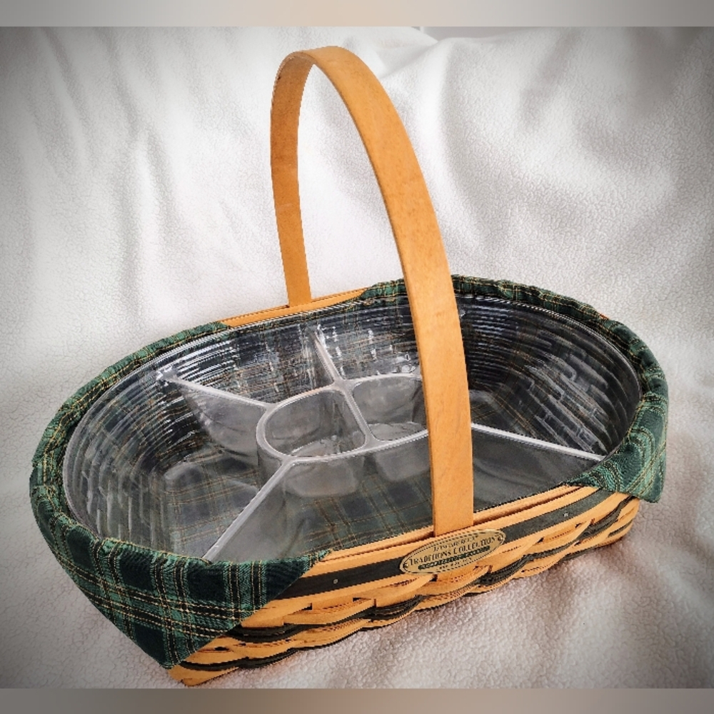NEW 1998 Longaberger Traditions Hospitality Basket Fabric Liner 2 Protectors